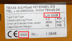 rør skuffet diagram Reservedele til Fejemaskine Handy Sweep - Texas A/S