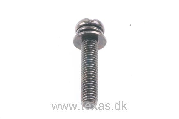 Texas Maskinskrue sort panhovedet 5x25