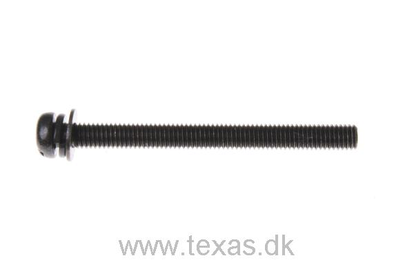 Texas Maskinskrue sort 5x55