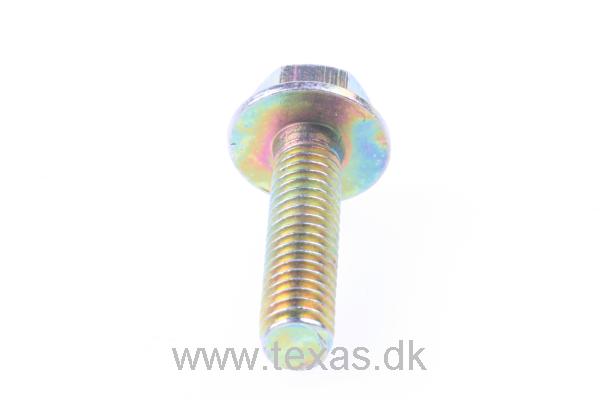 Texas Flangebolt gul M6x22