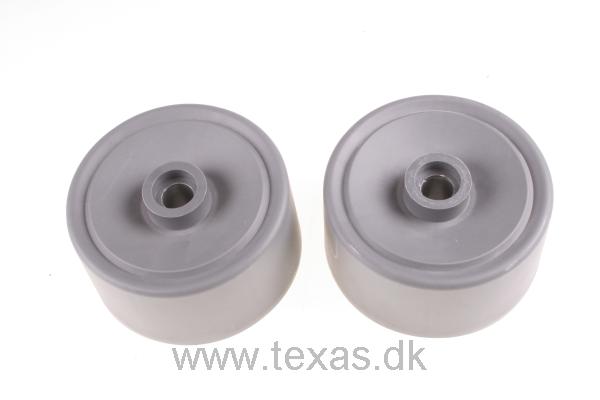 Texas Hjul,Massiv M/Plastfælg 120x120x8