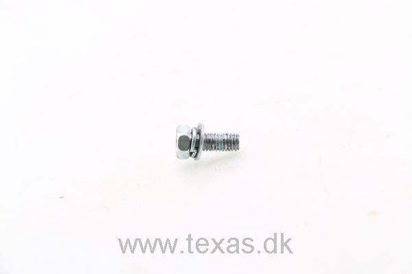 Texas Bolt m. skive og fjederskive M6X16