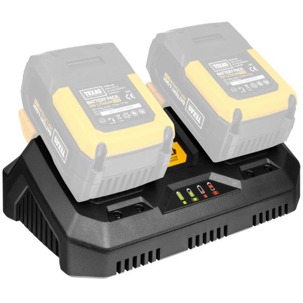 20V dobbelt hurtiglader 