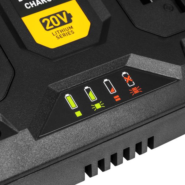 20V dobbelt hurtiglader 