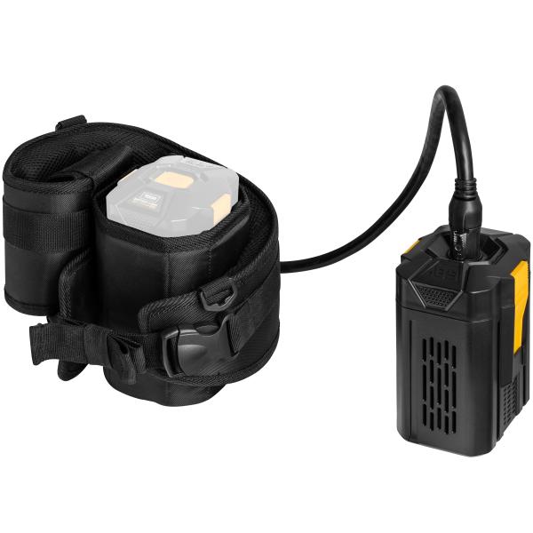 Batteritaske med batteri adapter