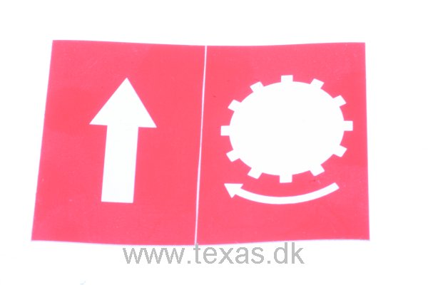 Texas Vinylmærke til handysweep pil/børste