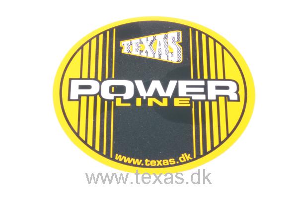 Texas Label til minitex motor gul