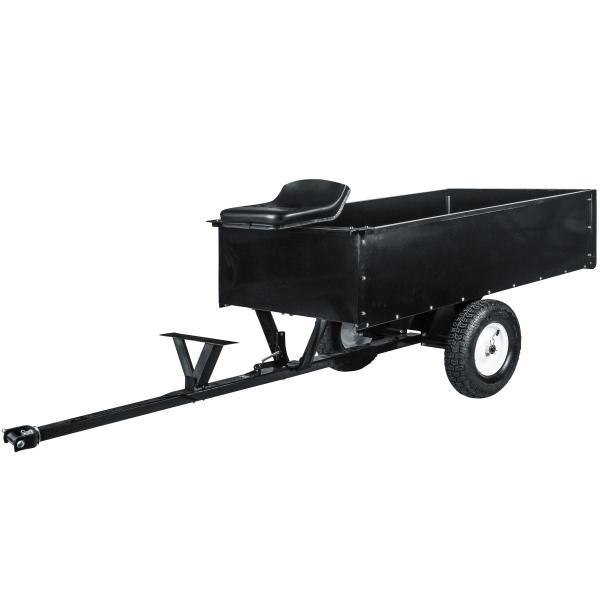 Trailer with seat tiller accessory