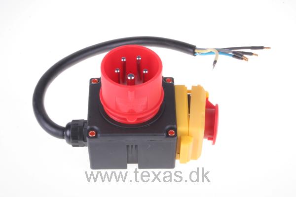 Texas Kontakt 380V med 4 ledning u. samleboks